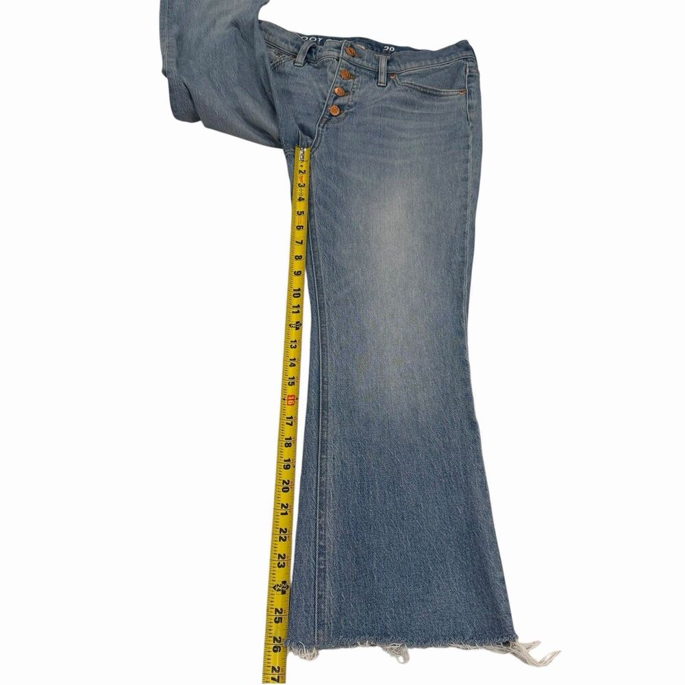 J. Crew Women's Jeans Size 29 9" Billie Blue Denim Boot Crop Light Wash Frayed - Picture 12 of 12